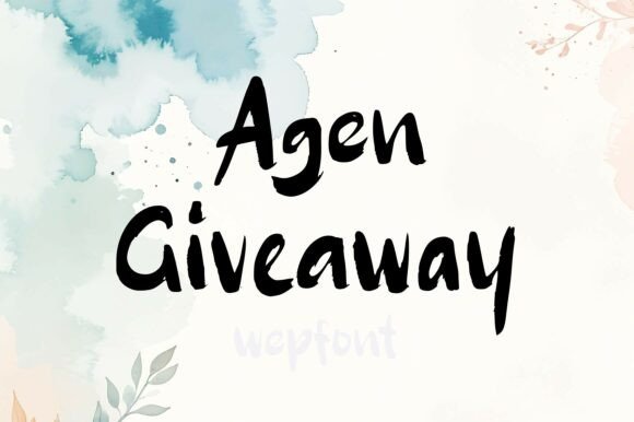 Agen Giveaway: The Display Font for Authentic Design