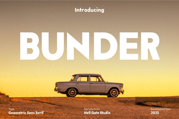 Bunder: A Geometric Sans Serif for Modern Designs
