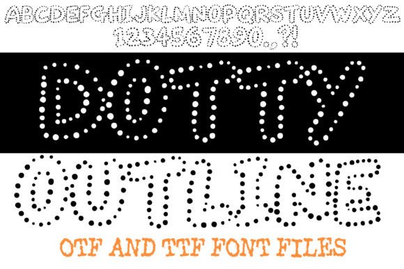 Dotty Outline: The Whimsical Typeface for Creative Impact