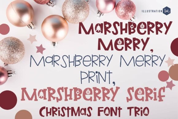 Marshberry Merry Trio: A Festive Font Family