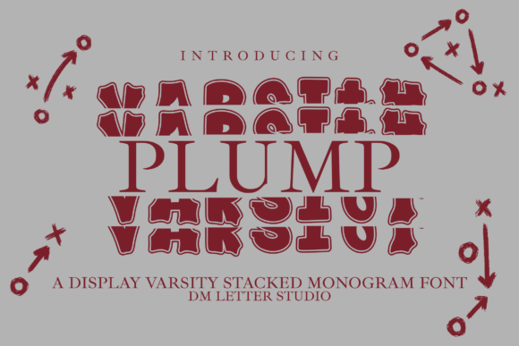 Plump Stacked Monogram: Bold Initials with a Friendly Vibe