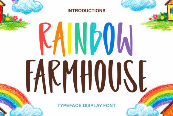 Rainbow Farmhouse: A Cozy, Creative Display Font