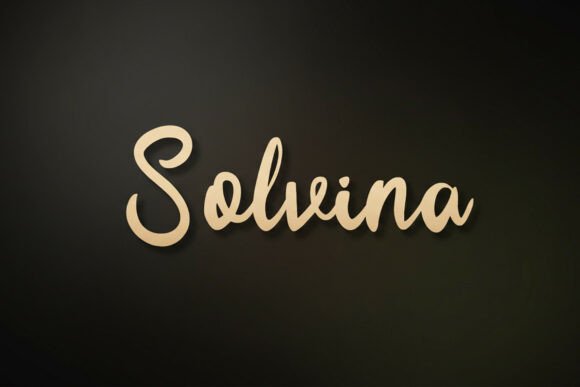 Solvina: The Signature Font for Luxury Branding