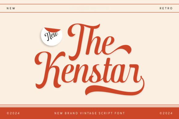 The Kenstar: A Script Font with Retro Soul and Modern Polish